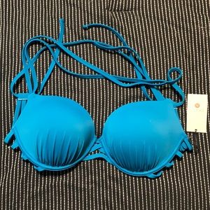 NWT Teal Push Up Bikini Top - 36C